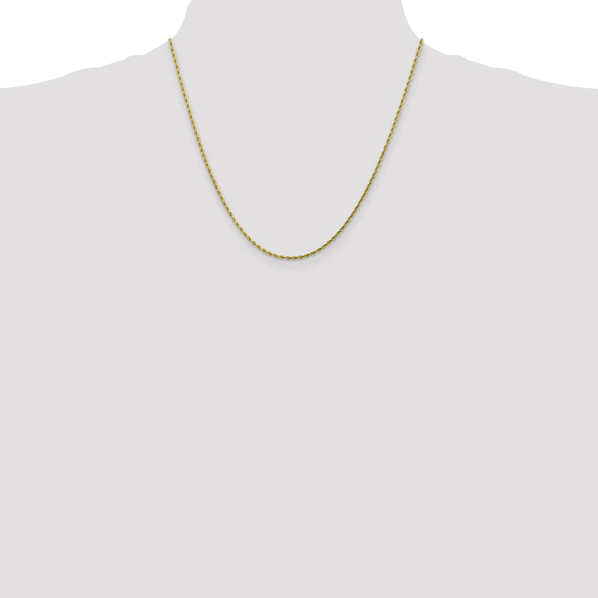 10k 1.75mm Diamond-cut Rope Chain-10K014-20