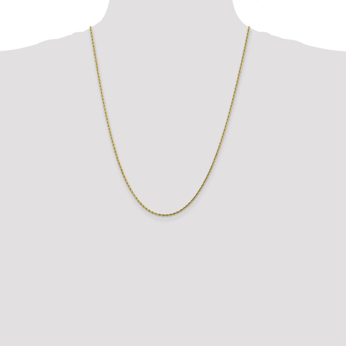 10k 1.75mm Diamond-cut Rope Chain-10K014-24