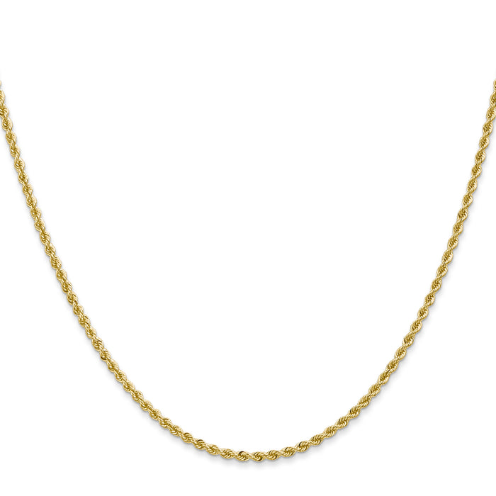 10k 2mm Regular Rope Chain-10K014S-22