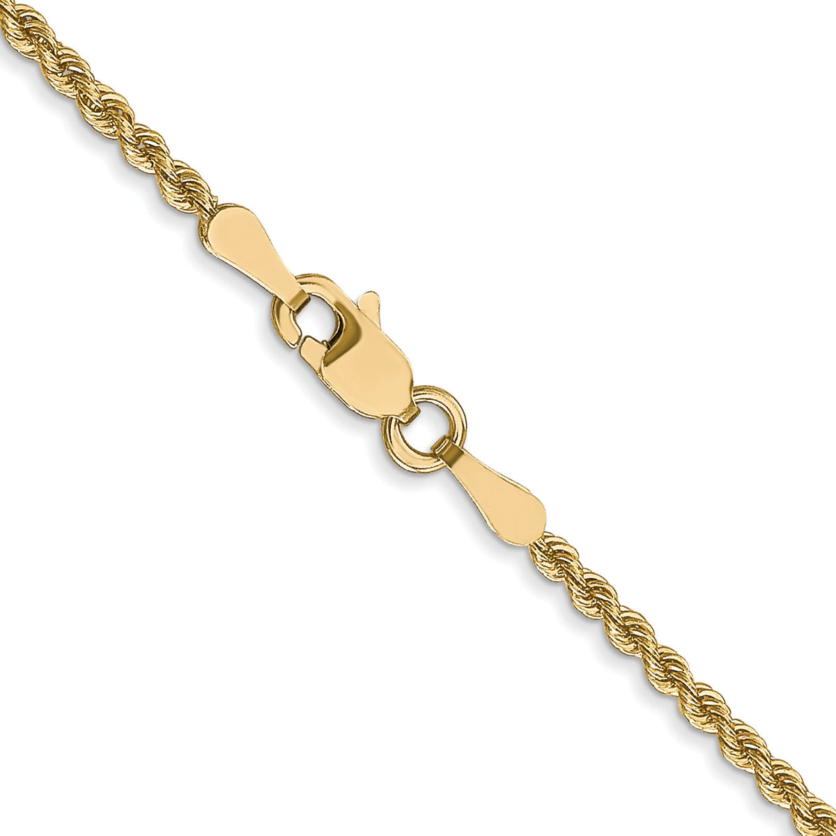 10k 2mm Regular Rope Chain-10K014S-22