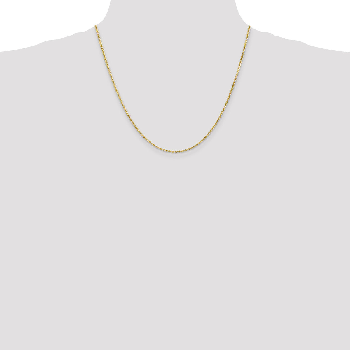 10k 2mm Regular Rope Chain-10K014S-20