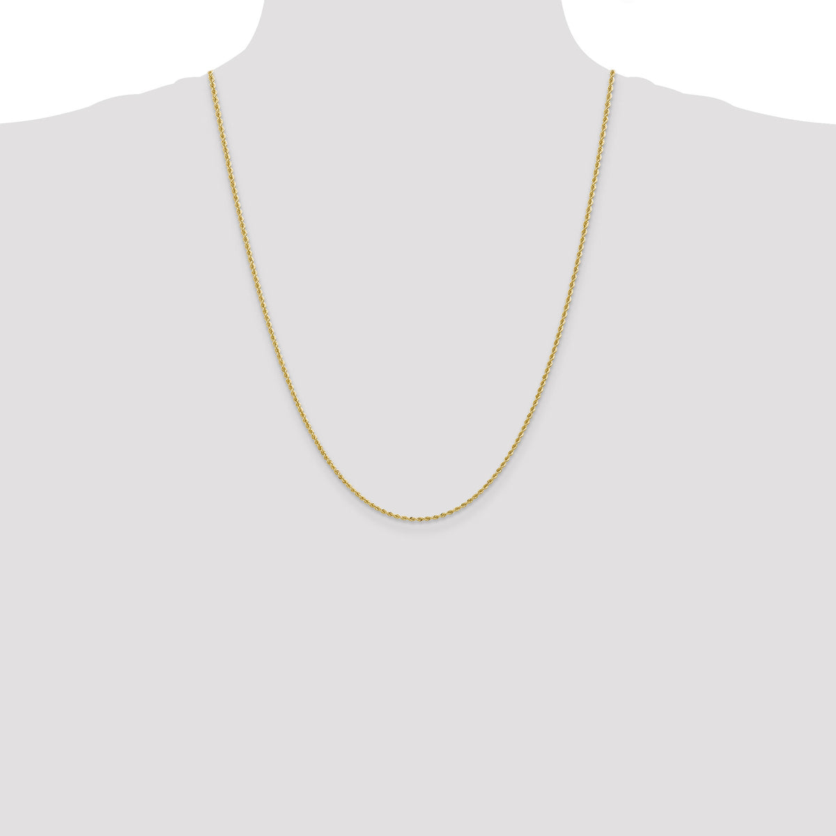 10k 2mm Regular Rope Chain-10K014S-24