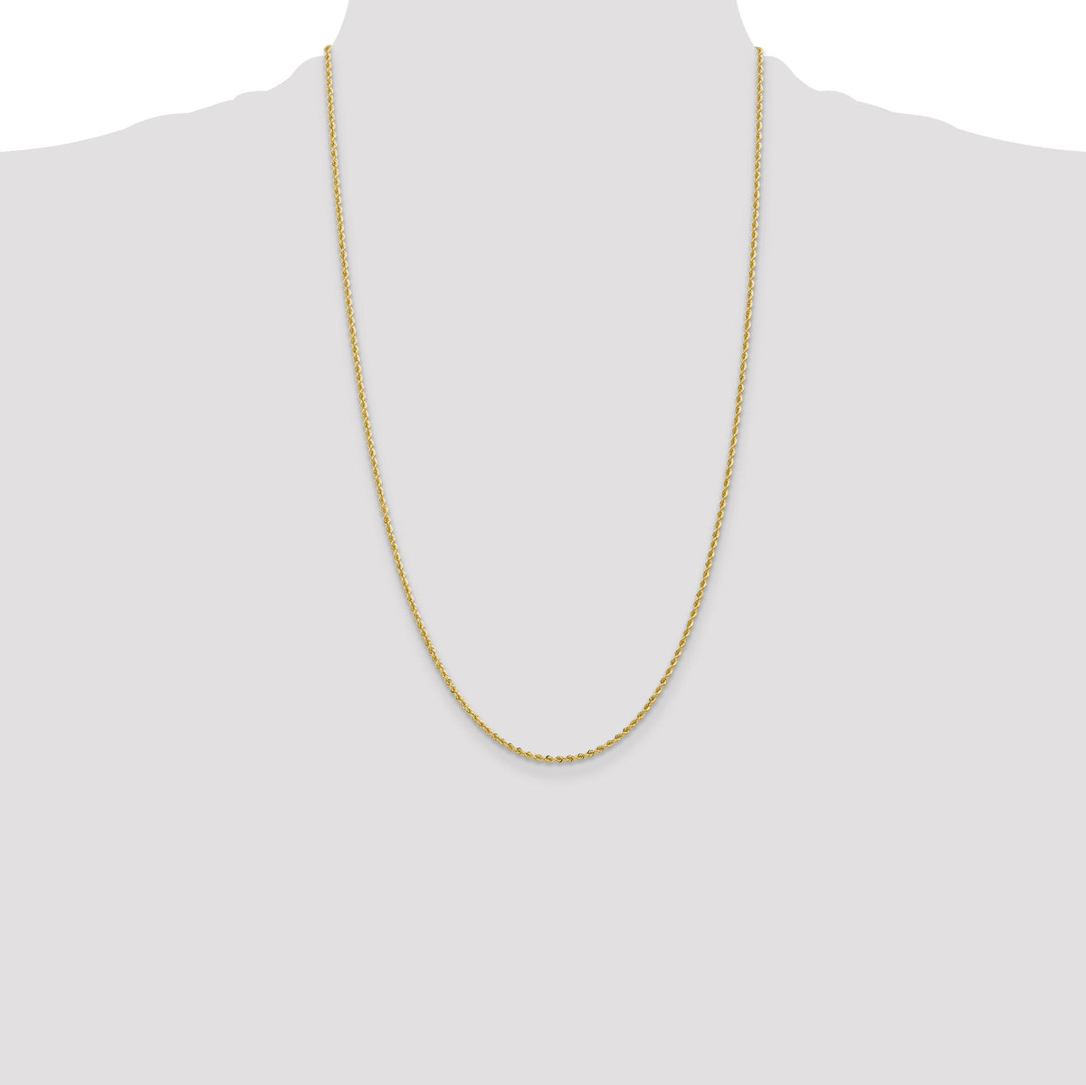 10k 2mm Regular Rope Chain-10K014S-26