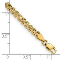 10k 3.75mm Double Strand Rope Bracelet-10K014S2-7