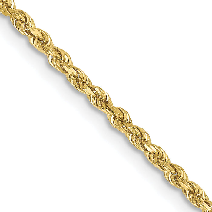 10k 1.75mm Diamond-cut Rope Chain-10K014-30