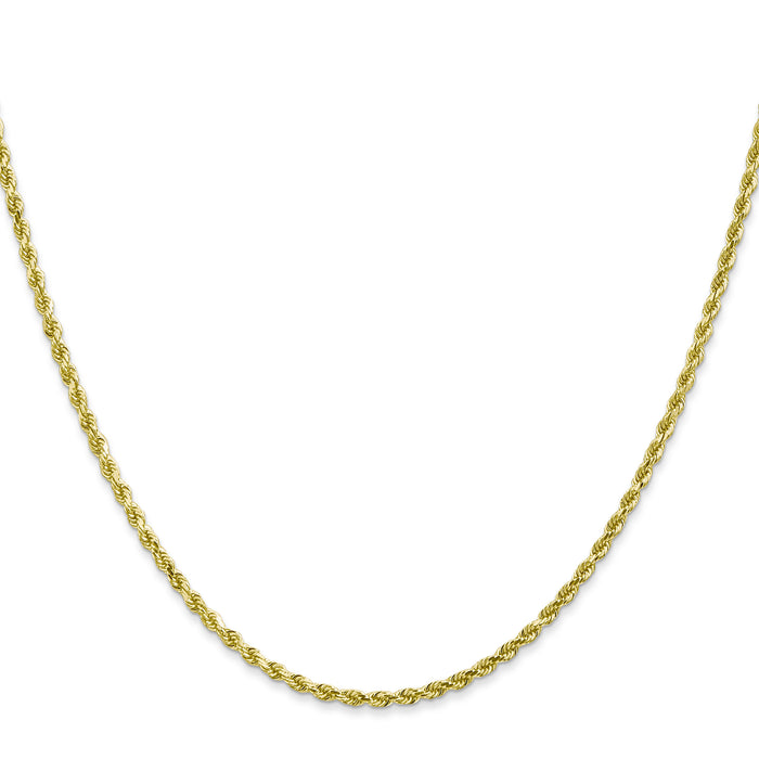 10k 2mm Diamond-cut Rope Chain-10K016-18