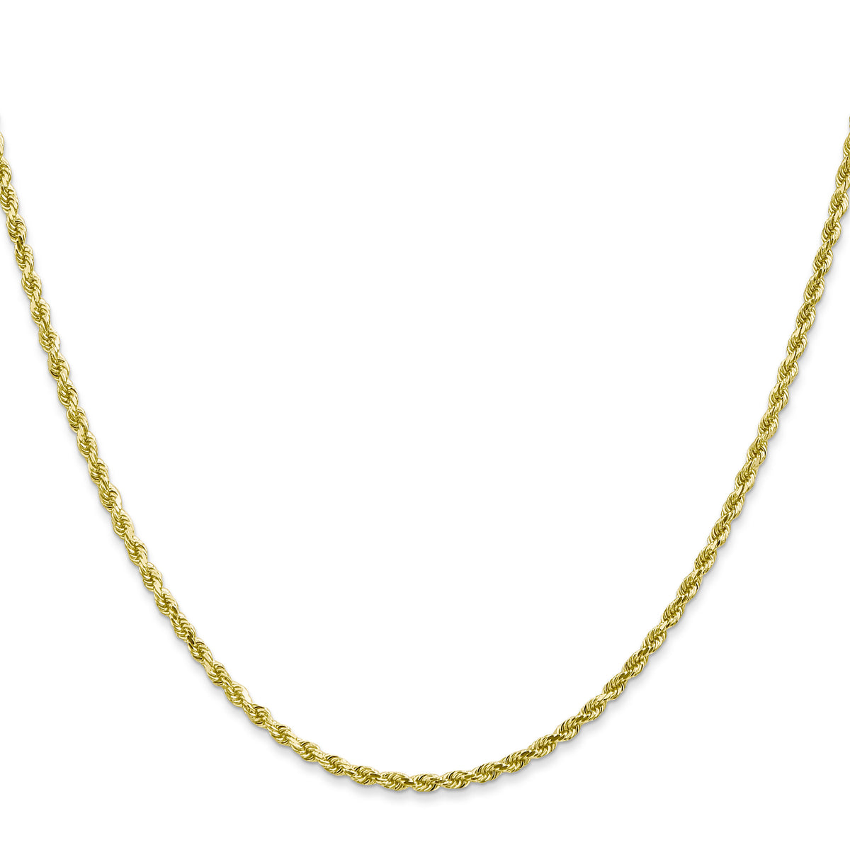 10k 2mm Diamond-cut Rope Chain-10K016-20
