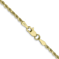 10k 2mm Diamond-cut Rope Chain-10K016-20