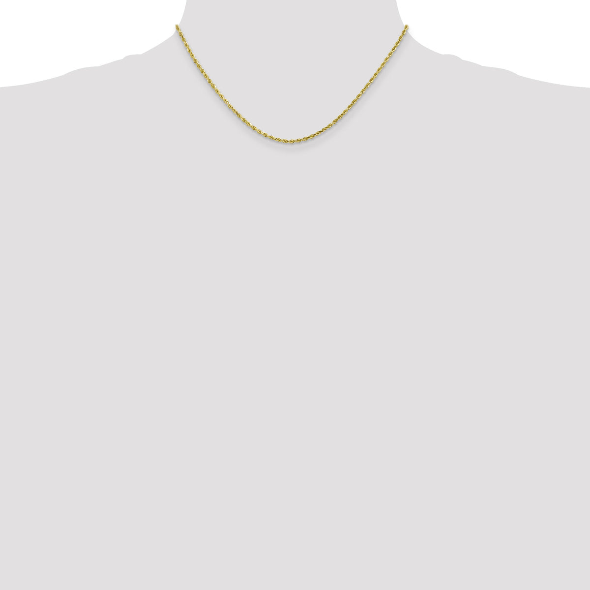 10k 2mm Diamond-cut Rope Chain-10K016-16