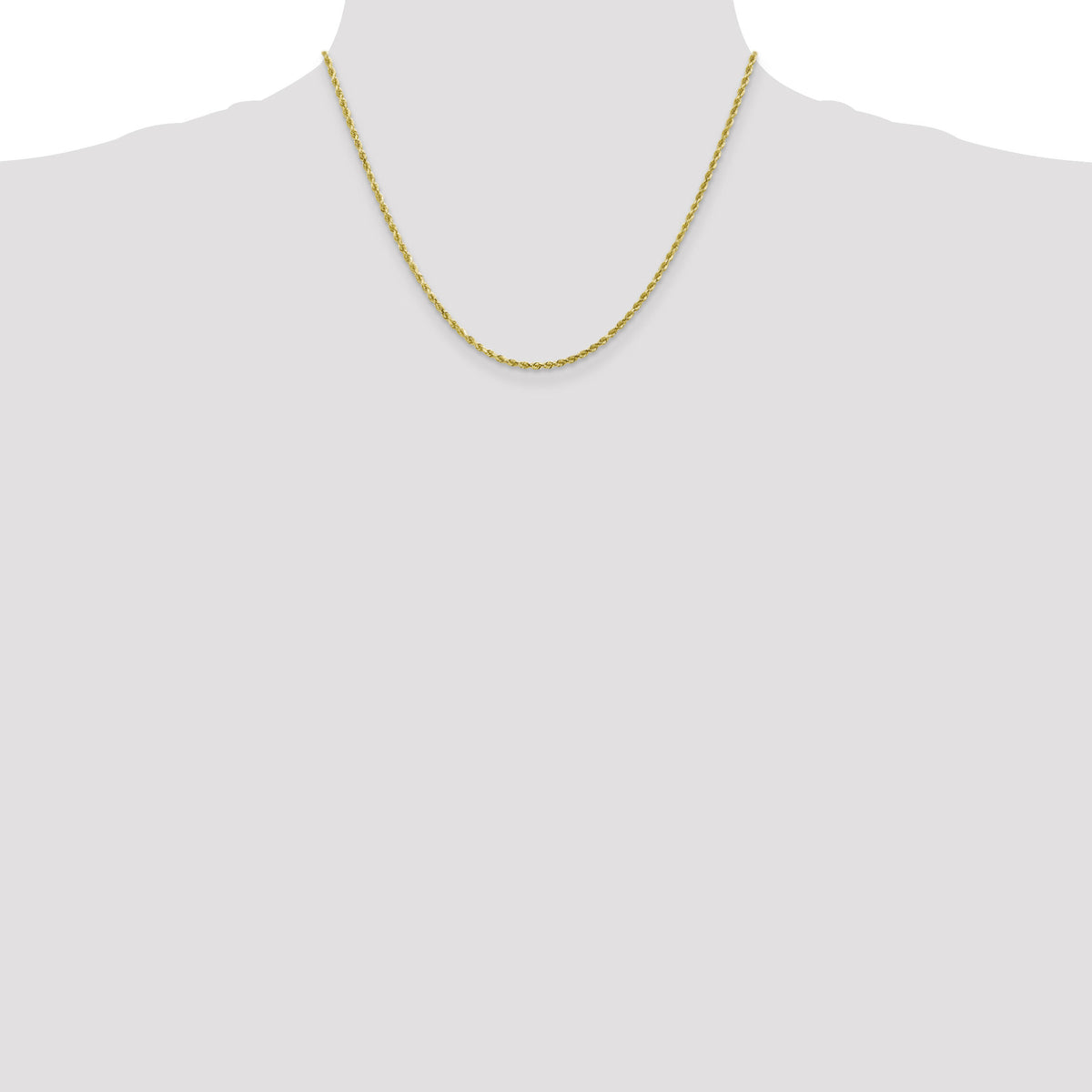 10k 2mm Diamond-cut Rope Chain-10K016-18