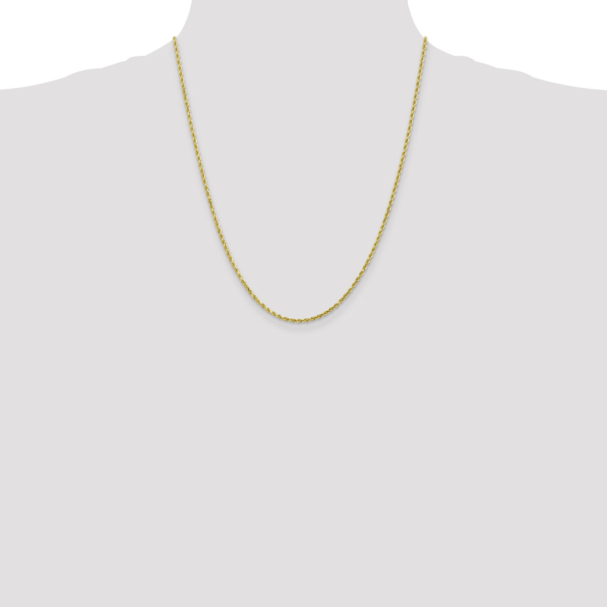 10k 2mm Diamond-cut Rope Chain-10K016-22