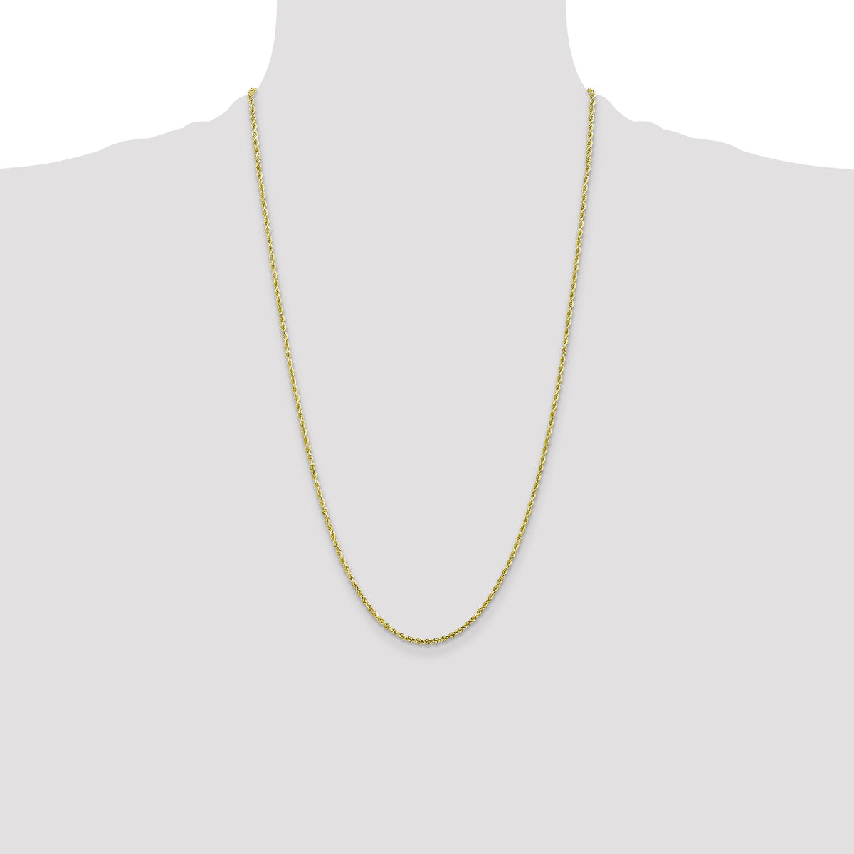 10k 2mm Diamond-cut Rope Chain-10K016-26