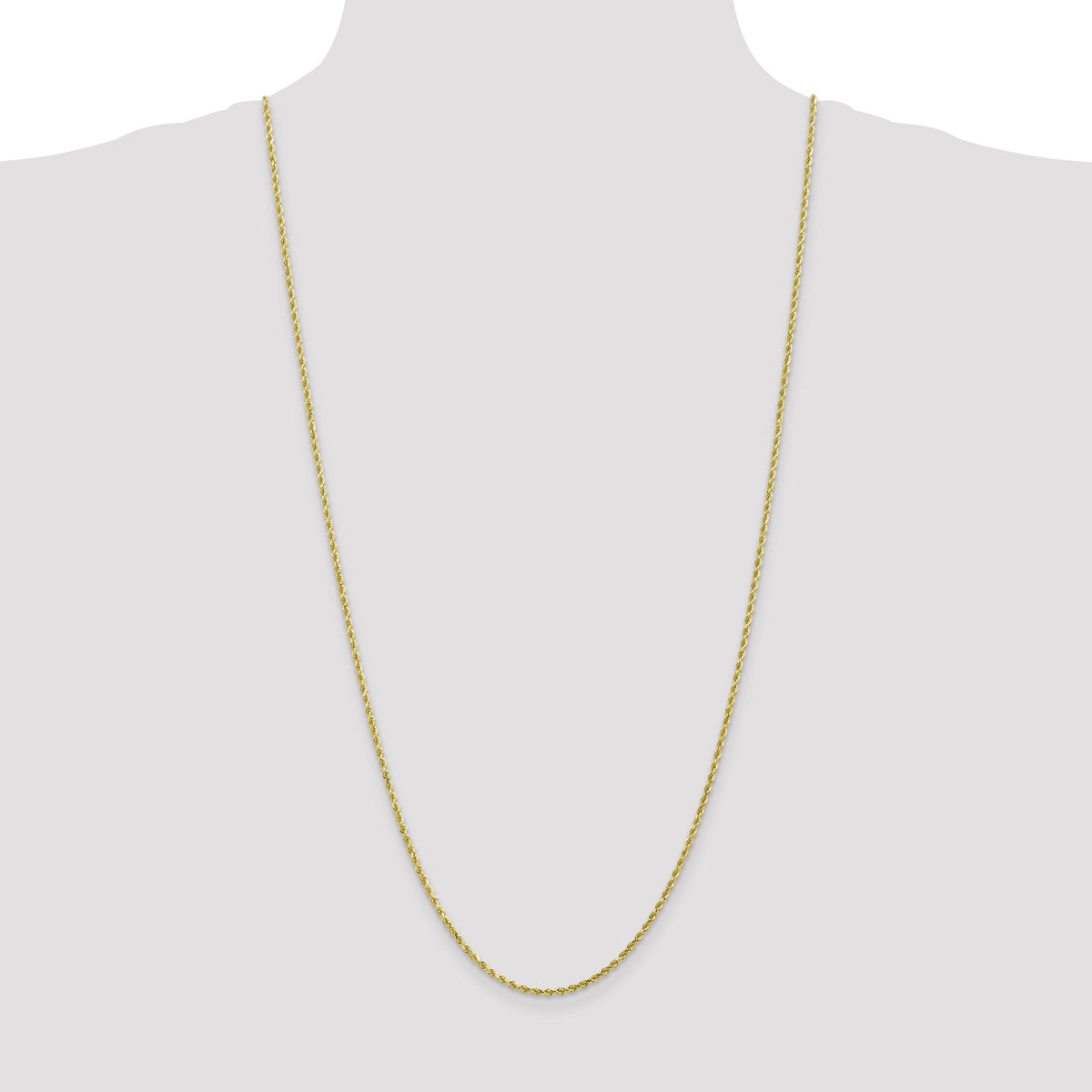 10k 2mm Diamond-cut Rope Chain-10K016-30