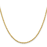 10k 2mm Lightweight D/C Rope with Lobster Clasp Chain-10K016HL-18