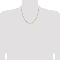 10k 2mm Lightweight D/C Rope with Lobster Clasp Chain-10K016HL-20