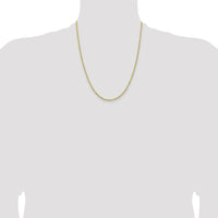 10k 2mm Lightweight D/C Rope with Lobster Clasp Chain-10K016HL-22
