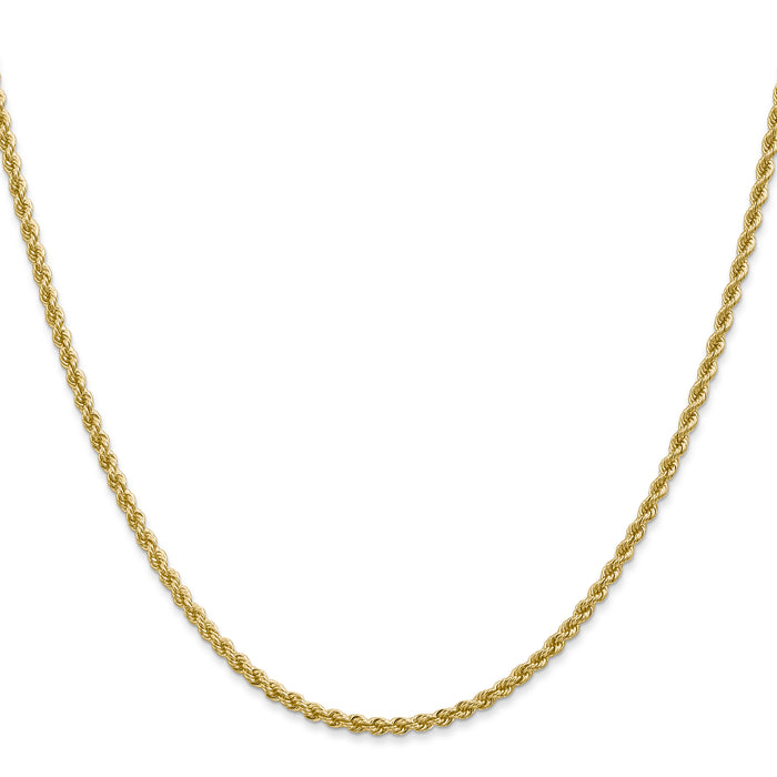10k 2.25mm Regular Rope Chain-10K016S-20