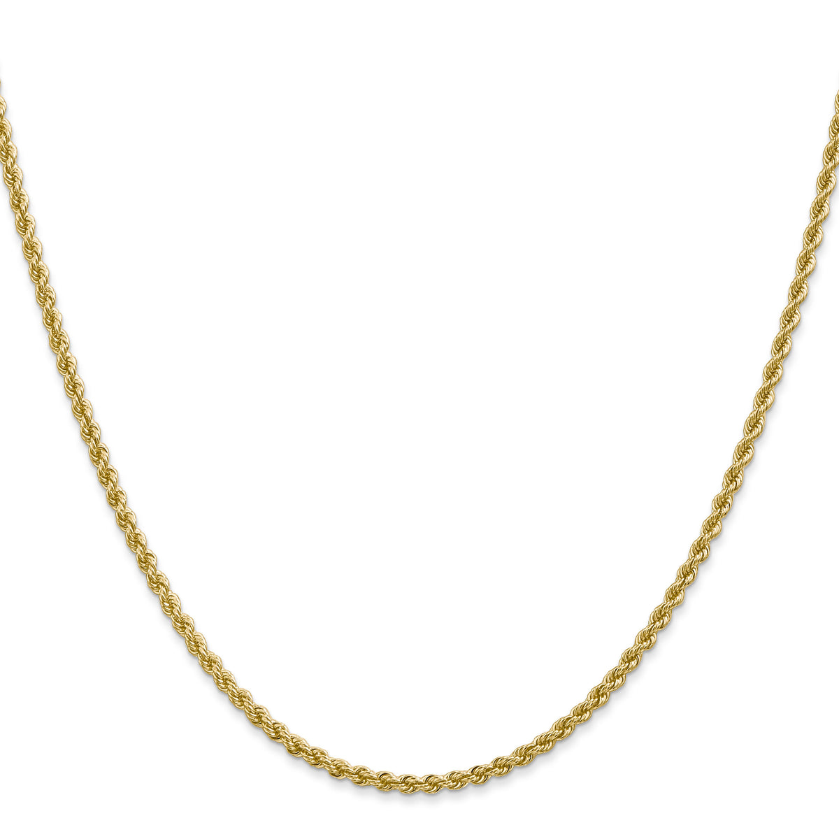 10k 2.25mm Regular Rope Chain-10K016S-24