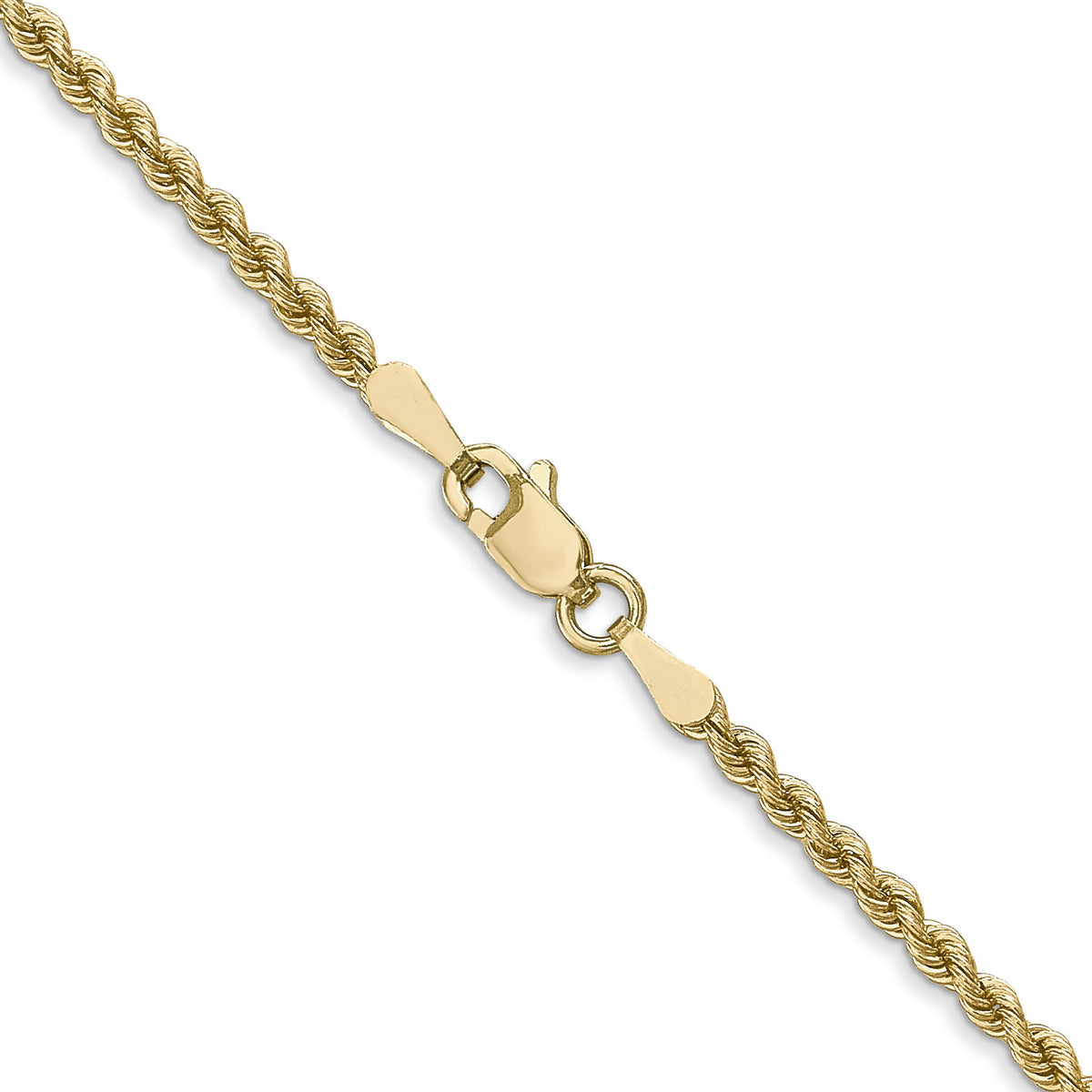 10k 2.25mm Regular Rope Chain-10K016S-16