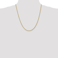 10k 2.25mm Regular Rope Chain-10K016S-22