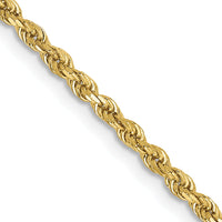 10k 2mm Diamond-cut Rope Chain-10K016-20
