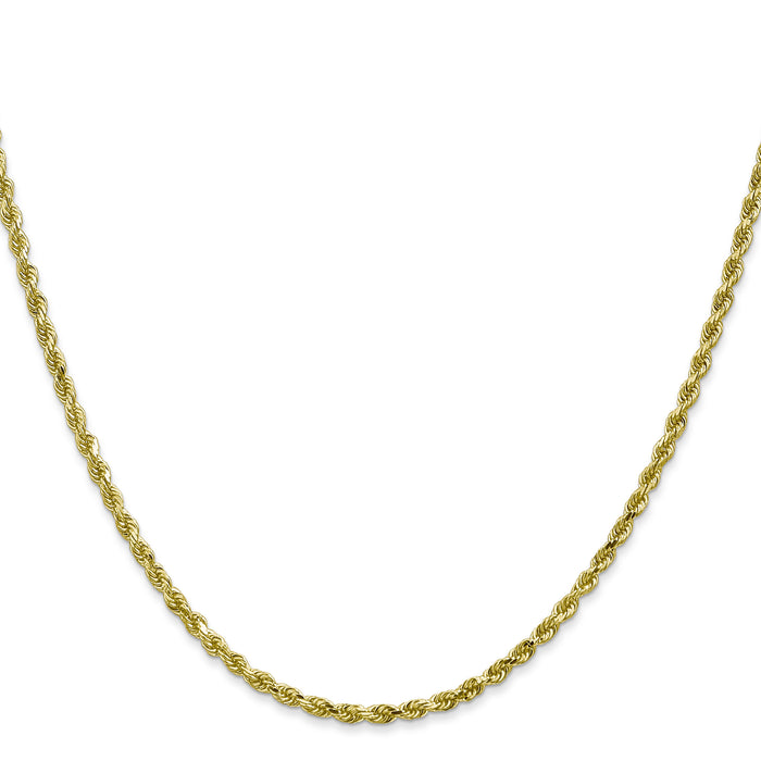 10k 2.25mm Diamond-cut Rope Chain-10K018-16
