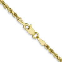 10k 2.25mm Diamond-cut Rope Chain-10K018-18