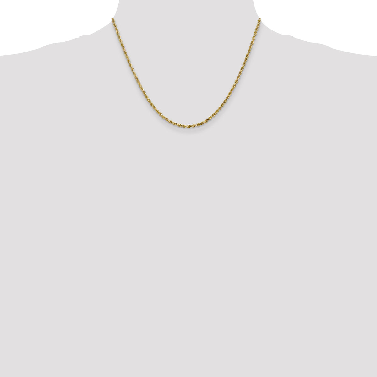 10k 2.25mm Diamond-cut Rope Chain-10K018-18