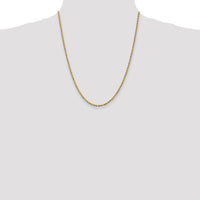 10k 2.25mm Diamond-cut Rope Chain-10K018-22