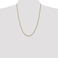 10k 2.25mm Diamond-cut Rope Chain-10K018-24