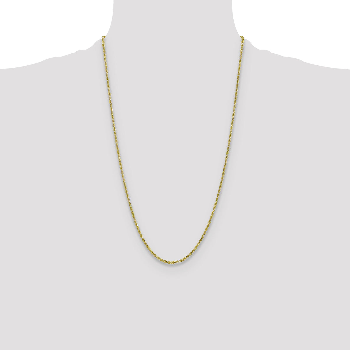 10k 2.25mm Diamond-cut Rope Chain-10K018-26