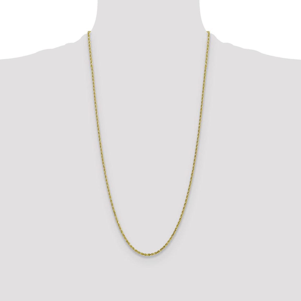 10k 2.25mm Diamond-cut Rope Chain-10K018-28