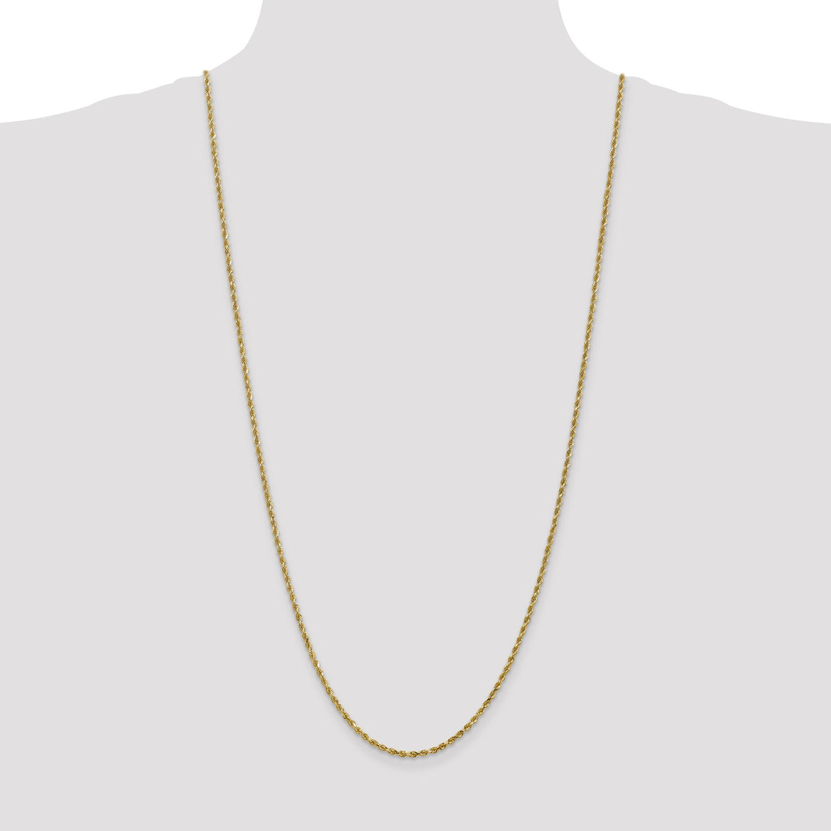 10k 2.25mm Diamond-cut Rope Chain-10K018-30
