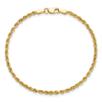 10k 2.25mm Diamond-cut Rope Chain Anklet-10K018-9