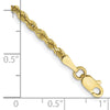 10k 2.25mm Diamond-cut Rope Chain Anklet-10K018-9