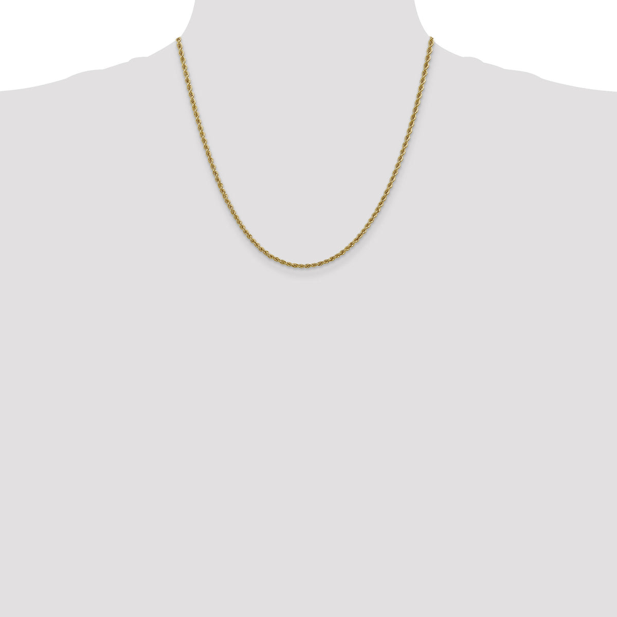 10k 2.5mm Regular Rope Chain-10K018S-20