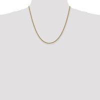 10k 2.5mm Regular Rope Chain-10K018S-20
