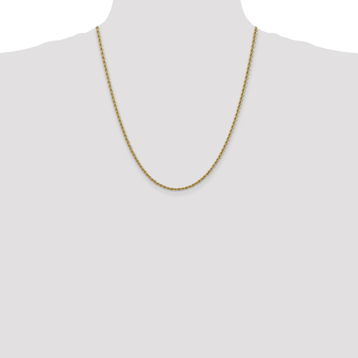 10k 2.5mm Regular Rope Chain-10K018S-22