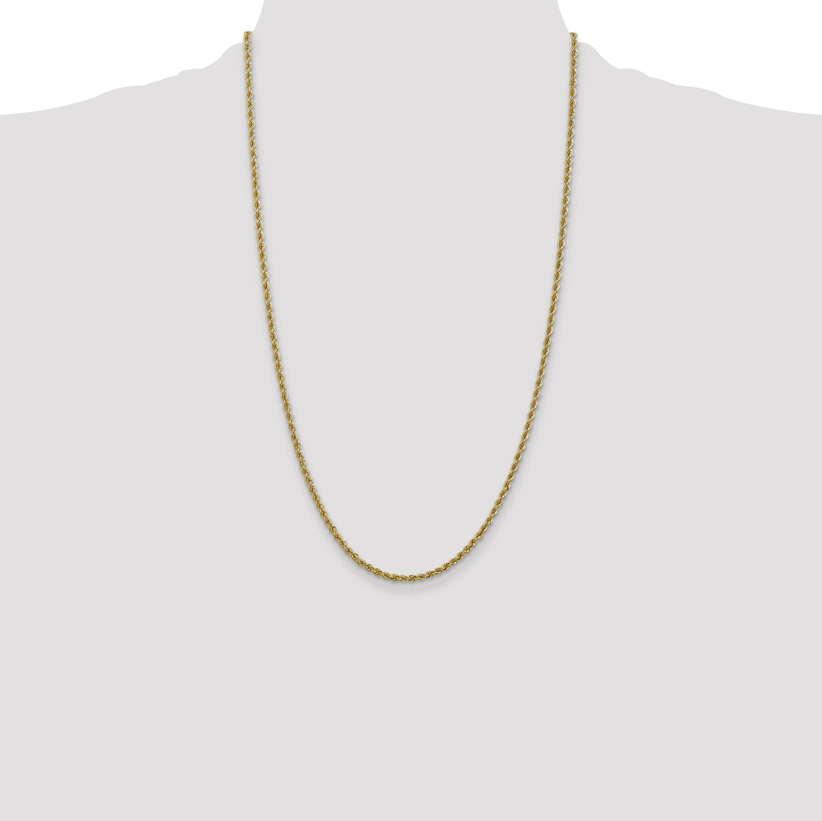 10k 2.5mm Regular Rope Chain-10K018S-26