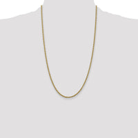 10k 2.5mm Regular Rope Chain-10K018S-26