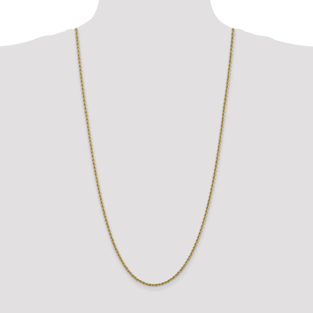 10k 2.5mm Regular Rope Chain-10K018S-30