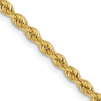 10k 2.5mm Regular Rope Chain-10K018S-28