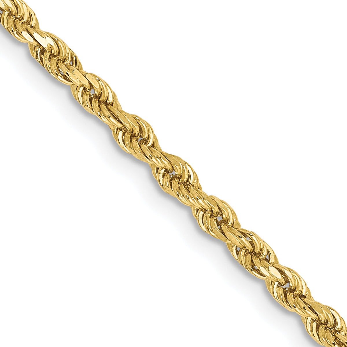 10k 2.25mm Diamond-cut Rope Chain-10K018-18