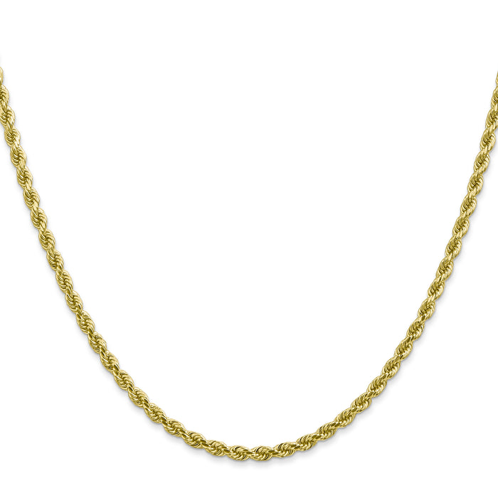10k 2.75mm Diamond-cut Rope Chain-10K021-30