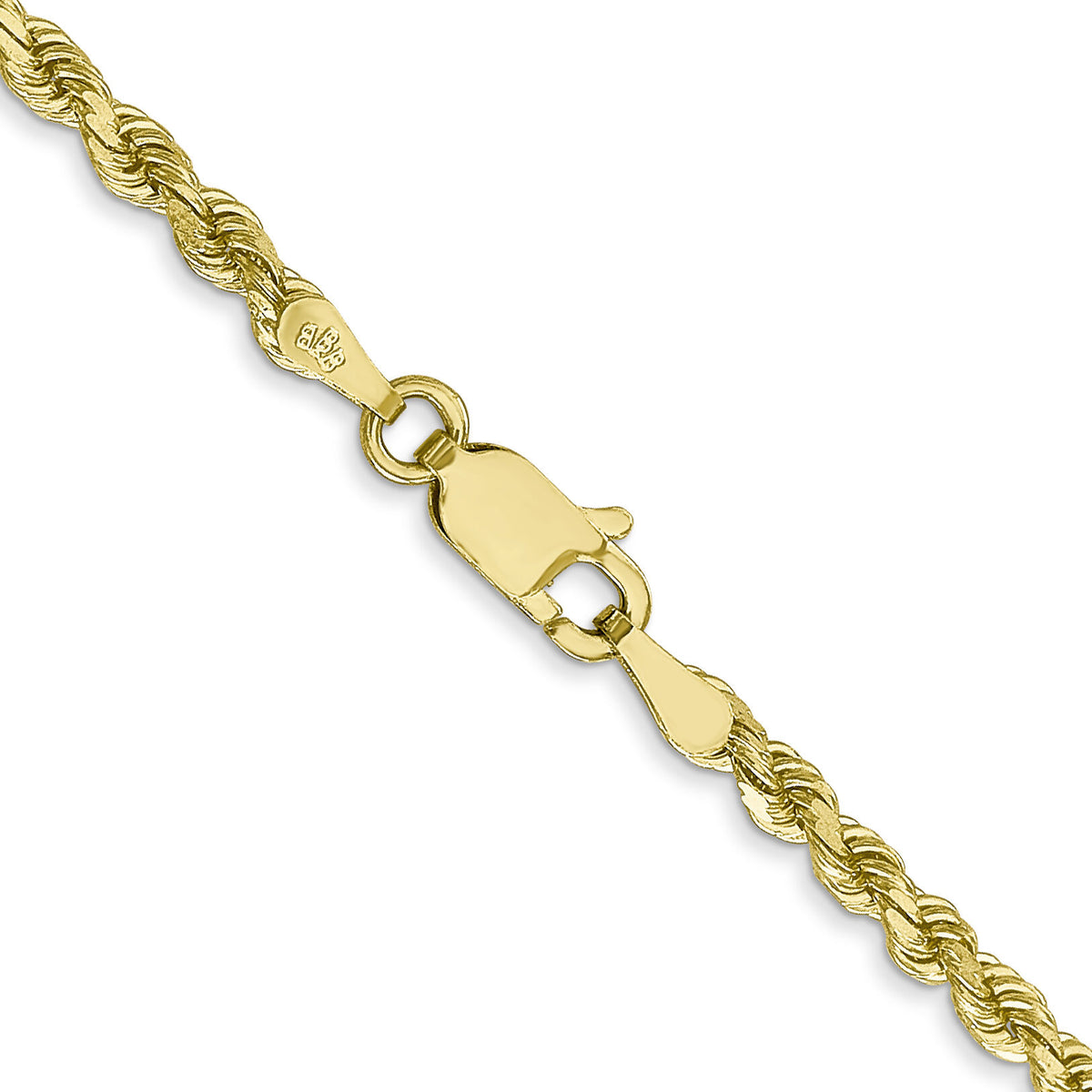10k 2.75mm Diamond-cut Rope Chain-10K021-20