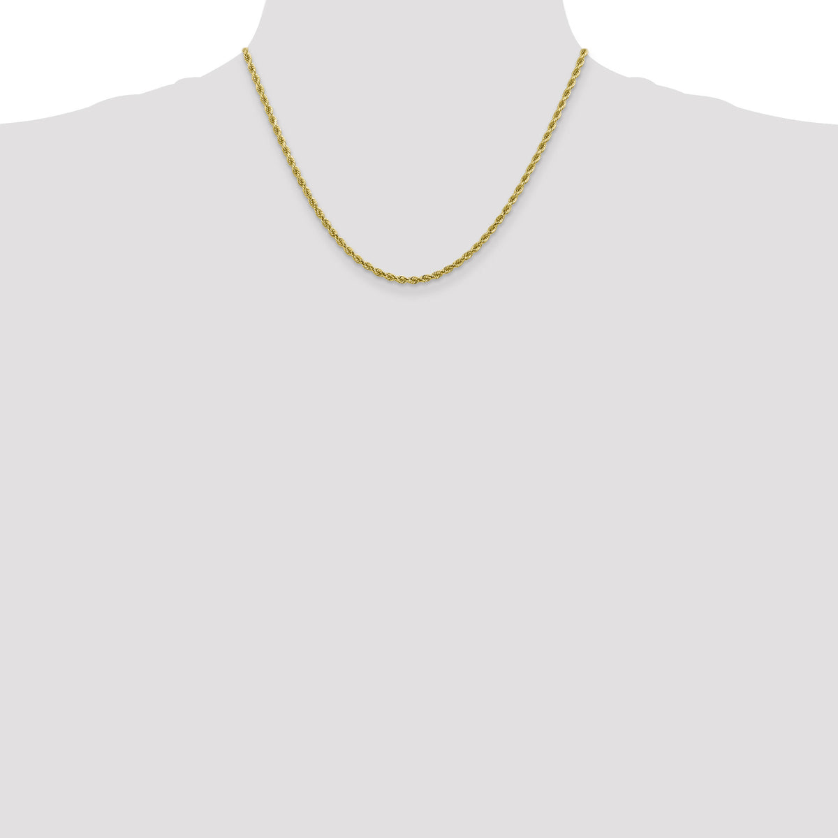 10k 2.75mm Diamond-cut Rope Chain-10K021-18