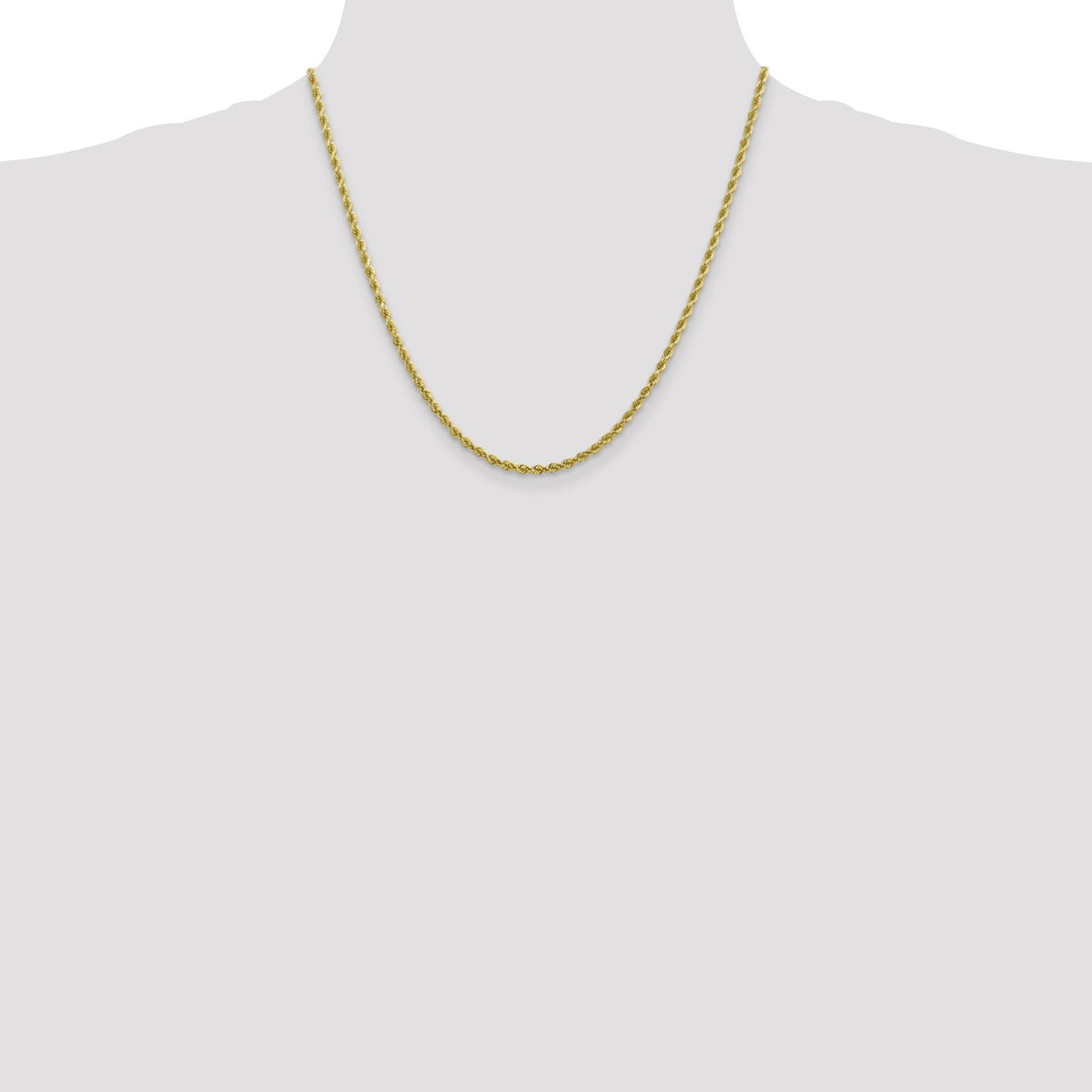 10k 2.75mm Diamond-cut Rope Chain-10K021-20