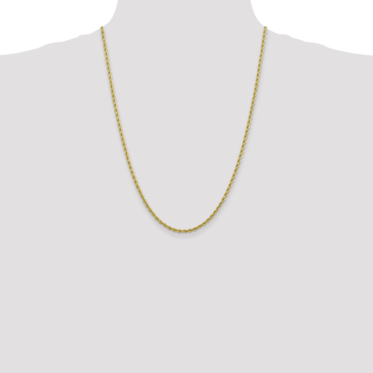 10k 2.75mm Diamond-cut Rope Chain-10K021-24