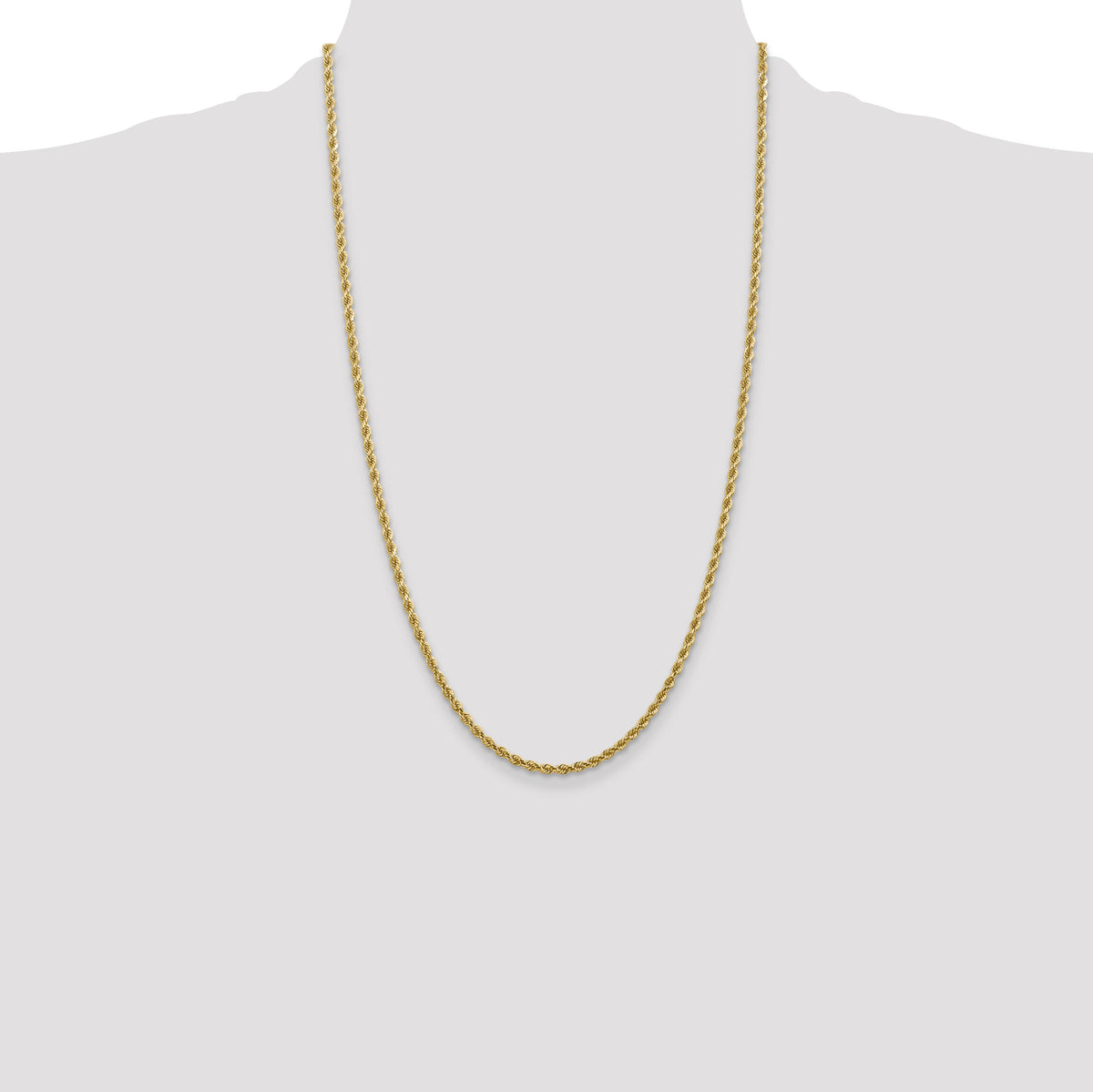 10k 2.75mm Diamond-cut Rope Chain-10K021-28