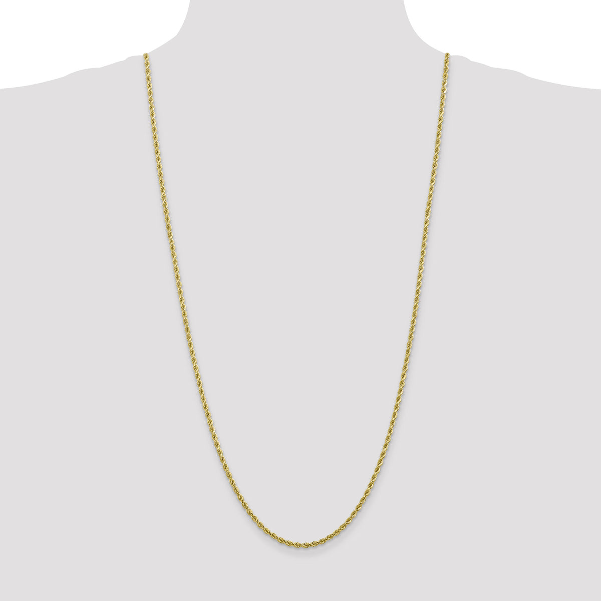 10k 2.75mm Diamond-cut Rope Chain-10K021-30